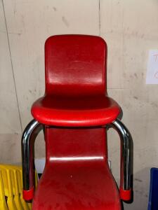 (7) - RED KIDDIE CHAIRS