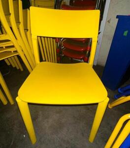 (10) - YELLOW DINNING CHAIRS