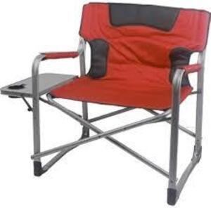 DESCRIPTION: (1) DIRECTOR CHAIR BRAND/MODEL: OZARK TRAIL #RED-FC850-065C INFORMATION: RED SIZE: XXL RETAIL$: $60.31 EA QTY: 1