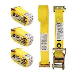 DESCRIPTION: (4) TIE DOWN STRAPS BRAND/MODEL: US CARGO CONTROL INFORMATION: YELLOW SIZE: 500 LB WORK LIMIT RETAIL$: $45.25 EA QTY: 4