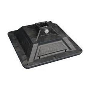 DESCRIPTION: (2) PYRAMID H-FRAME POST BASE WITH RUBBER INTERFACE BRAND/MODEL: NVENT CADDY #PHBR INFORMATION: BLACK, WITH WHITE. IMAGES ARE FOR ILLUSTR