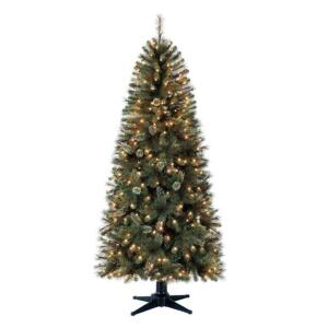 PRE-LIT 7' BROOKFIELD FIR ARTIFICIAL CHRISTMAS TREE, CLEAR-LIGHTS