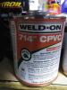 DESCRIPTION: (2) PIPE CEMENT BRAND/MODEL: WELD ON 714 SIZE: 1 QT RETAIL$: $20.77 EA QTY: 2 - 3