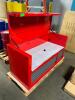 DESCRIPTION: (1) HEAVY DUTY TOP CHEST BRAND/MODEL: PROTO/JSTV5528CD08RG INFORMATION: GLOSS RED/TOTAL STORAGE CAPACITY: 18,522 CU-IN/6 TO 10-DRAWER RAN - 2