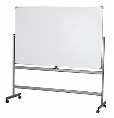 DESCRIPTION: (1) STEEL DRY ERASE BOARD BRAND/MODEL: GRAINGER/44ZC25 INFORMATION: WHITE/EASEL MOUNTED/2-SIDE RETAIL$: 560.50 SIZE: 35-7/16"H X 47"W X 2