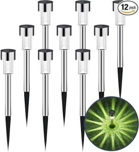 DESCRIPTION: (12) SOLAR GARDEN LIGHTSBRAND/MODEL: LAMP SAVERETAIL$: $19.99/12PACKQTY: 12