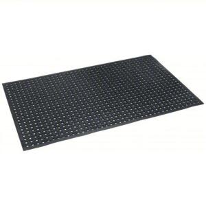 DESCRIPTION: (1) ANTI FATIGUE MAT BRAND/MODEL: NOTRAX #25PL50 INFORMATION: BLACK, NATURAL RUBBER, BEVELED EDGE, RAISED BONES SIZE: 4' X 6' X 5/8" RETA