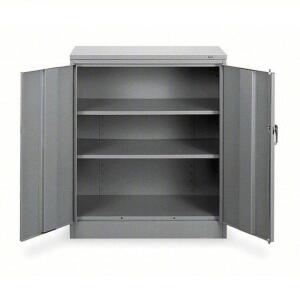 DESCRIPTION: (1) COUNTER HIGH CABINET BRAND/MODEL: TENNSCO #1W978 INFORMATION: GRAY, STEEL, SWING HANDLE AND KEYED SIZE: 36" X 18" X 42" RETAIL$: $507