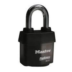 DESCRIPTION: (6) OUTDOOR HEAVY DUTY PADLOCK BRAND/MODEL: MASTER LOCK #6125KA INFORMATION: BLACK RETAIL$: $43.88 EA QTY: 6