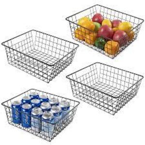 DESCRIPTION: (2) BOXES OF (4) WIRE BASKETS BRAND/MODEL: BLUE PANDA INFORMATION: WIRE CHROME RETAIL$: $19.99 EA QTY: 2