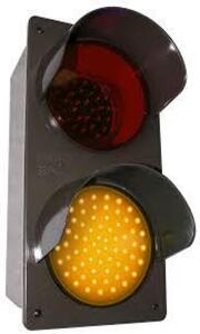 DESCRIPTION: (2) TRAFFIC CONTROLLER LIGHTS BRAND/MODEL: SIGNAL-TECH #TVILV-RA INFORMATION: RED AND YELLOW SIZE: 14" H X 7" W X 6" D RETAIL$: $420.00 E