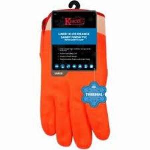 DESCRIPTION: (12) PAIRS OF WORK GLOVES BRAND/MODEL: KINCO #PW4160 INFORMATION: ORANGE SIZE: LARGE RETAIL$: $11.85 EA QTY: 12