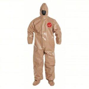 DESCRIPTION: (6) COVERALLS BRAND/MODEL: DUPONT #24AE81 INFORMATION: WRIST, SOCKS W/BOOT FLAPS ANKLE, TAN, TAPED SEAM SIZE: 3XL RETAIL$: $2003.86 TOTAL