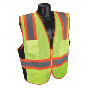 DESCRIPTION: (7) HIGH VISIBILITY VEST BRAND/MODEL: CONDOR #53YM87 INFORMATION: HI-VIZ LIME SIZE: 5XL RETAIL$: $28.27 EA QTY: 7