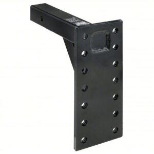 DESCRIPTION: (1) PINTLE HOOK MOUNT BRAND/MODEL: BUYERS #30PD67 INFORMATION: BLACK, 7 PAIRS OF HOLES SIZE: 5" PLATE, 2" SHANK RETAIL$: $67.67 EA QTY: 1