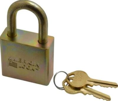 DESCRIPTION: (5) PADLOCK BRAND/MODEL: AMERICAN LOCK/A5200GLNKA INFORMATION: STEEL RETAIL$: 26.46 EACH SIZE: 1-1/16"SHACKLE CLEARANCE X 5/16"SHACKLE DI