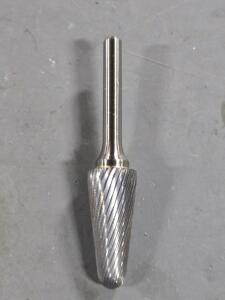 DESCRIPTION: (4) SOLID CARBIDE CONE BUR BRAND/MODEL: WESTWARD 19D780 SIZE: 3/16" RETAIL$: $262.39 QTY: 4