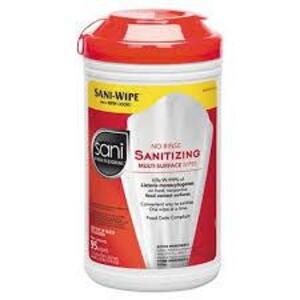 DESCRIPTION: (4) NO RINSE SANITIZING MULTI SURFACE WIPES BRAND/MODEL: SANI PROFESSIONAL SIZE: 72 WIPES RETAIL$: $8.99 EA QTY: 4