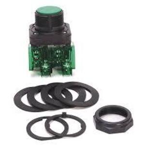 DESCRIPTION: (2) ILLUMINATED PUSH BUTTON BRAND/MODEL: BULLETIN #800HC INFORMATION: GREEN RETAIL$: $66.25 EA QTY: 2