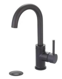 DESCRIPTION: (1) BATHROOM FAUCET BRAND/MODEL: PIONEER/3MT180-MB INFORMATION: FLOW RATE: 1.2 GPM/MATTE BLACK RETAIL$: 196.27 SIZE: 12-3/8"H X 8-1/2"SPO