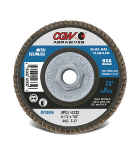 DESCRIPTION: (2) CASES OF (25) RESIN FIBRE DISC BRAND/MODEL: CGW #48110 SIZE: 5X7/8 RETAIL$: $125.00 EA QTY: 2