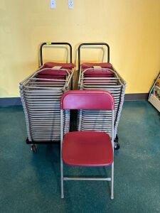 (50) - CHAIRS AND ROLLING CART