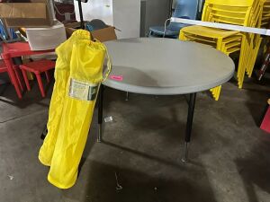 (2) - FOLDING CHAIRS WITH CHILDS TABLE