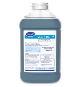 DESCRIPTION: (2) DISINFECTANT CLEANER AND DEODORANT BRAND/MODEL: DIVERSEY VIREX 256 SIZE: 1.5 GALLON RETAIL$: $80.00 EA QTY: 2