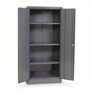 DESCRIPTION: (1) STORAGE CABINET BRAND/MODEL: PART NUMBER/1UFD5 INFORMATION: 3-SHELVES/GRAY/LOAD CAPACITY: 175 LBS SIZE: 30"W X 66"H X 15"D RETAIL$: $