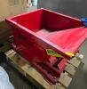 DESCRIPTION: (1) SELF DUMPING HOPPER BRAND/MODEL: WRIGHT #9LEZ2 INFORMATION: RED SIZE: 7 CU FT CUBIC FOOT CAPACITY, 44 3/4 IN OVERALL LG RETAIL$: $892 - 2