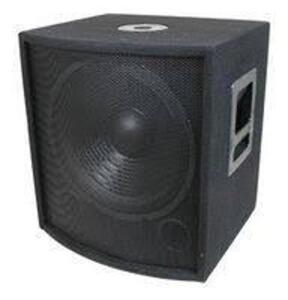 DESCRIPTION: (1) SPEAKER SUBWOOFER BRAND/MODEL: MCM CUSTOM AUDIO #555-10325 INFORMATION: BLACK SIZE: 18" RETAIL$: $86.43 EA QTY: 1