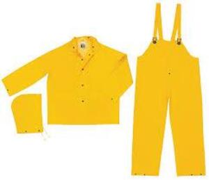 DESCRIPTION: (10) 3 PIECE SUIT WITH DETACHABLE SUIT BRAND/MODEL: MCR #2303XL INFORMATION: YELLOW SIZE: XL RETAIL$: $18.93 EA QTY: 10