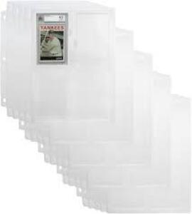 DESCRIPTION: (1) 25 PACK OF CARD PLASTIC SLEEVE SHEETS BRAND/MODEL: SIMPLY GENIUS RETAIL$: $95.95 EA QTY: 1