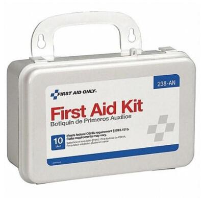 DESCRIPTION: (2) FIRST AID KIT BRAND/MODEL: FIRST AID ONLY/90589 INFORMATION: 25-PEOPLE SERVED/WHITE/141-COMPONENTS RETAIL$: 26.55 EACH SIZE: 2-5/8"H