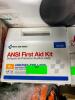 DESCRIPTION: (2) FIRST AID KIT BRAND/MODEL: FIRST AID ONLY/90589 INFORMATION: 25-PEOPLE SERVED/WHITE/141-COMPONENTS RETAIL$: 26.55 EACH SIZE: 2-5/8"H - 2