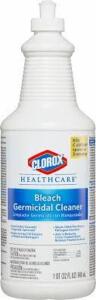 DESCRIPTION: (6) BLEACH GERMICIDAL CLEANER BRAND/MODEL: CLOROX HEALTHCARE #6VDE5 INFORMATION: READY TO USE SIZE: 32 OZ RETAIL$: $140.00 TOTAL QTY: 6