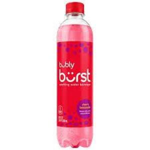 DESCRIPTION: (2) PACKS OF (12) SPARKLING WATER BRAND/MODEL: BUBBLE BURST INFORMATION: CHERRY LEMONADE SIZE: 16.9 OZ RETAIL$: $20.00 EA QTY: 2