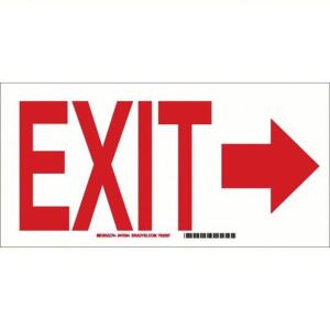 DESCRIPTION: (4) EXIT SIGN INSERT BRAND/MODEL: BRADY #1M436 INFORMATION: PLASTIC SIZE: 14X10 RETAIL$: $2.24 EA QTY: 4