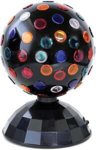 DESCRIPTION: (1) GIANT ROTATING DISCO BALL BRAND/MODEL: VISUAL EFFECTS/V-0207 SIZE: 8.25" x 8.25" x 11.5" Lamp QTY: 1