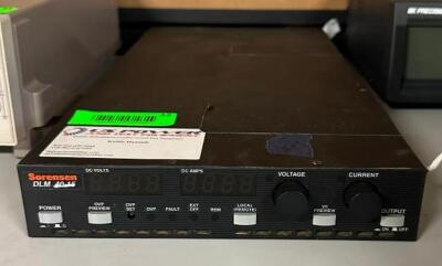 DESCRIPTION: DC POWER SUPPLY BRAND/MODEL: SORENSEN DLM 40-15 LOCATION: BOTTOM FLOOR QTY: 1