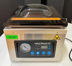 DESCRIPTION: CHAMBER VACUUM SEALER BRAND/MODEL: VACPAK-IT 186VMC12DP INFORMATION: 1050W SIZE: 11-4/5" SEAL BAR LOCATION: MAIN FLOOR QTY: 1