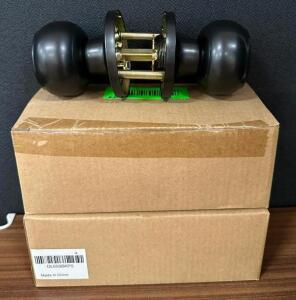 DESCRIPTION: (2) FLAT BALL PASSAGE DOOR KNOB SETS INFORMATION: NEW IN BOX LOCATION: MAIN FLOOR QTY: 2