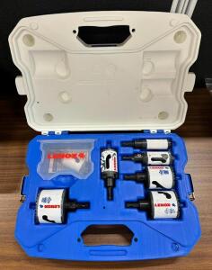 DESCRIPTION: 6PC ELECTRICIANS ARBORED HOLE SAW KIT BRAND/MODEL: LENOX 34081600AE LOCATION: MAIN FLOOR QTY: 1