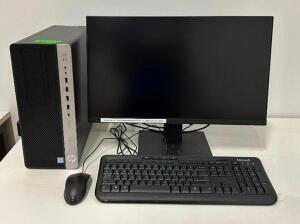 DESCRIPTION: HP ELITEDESK COMPUTER WITH MONITOR, KEYBOARD AND MOUSE LOCATION: MAIN FLOOR QTY: 1