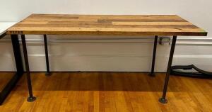 DESCRIPTION: INDUSTRIAL WOODTOP DESK BRAND/MODEL: REFAB SIZE: 72"X30"X32" LOCATION: MAIN FLOOR QTY: 1