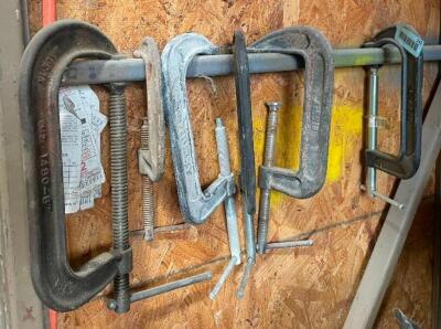 (6) ASSORTED C-CLAMPS