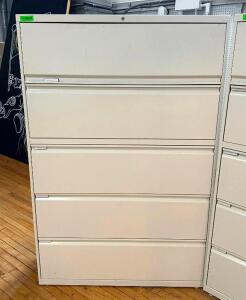 DESCRIPTION: 5-DRAWER FILING CABINET SIZE: 42"X18"X72" LOCATION: MAIN FLOOR QTY: 1