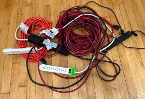 DESCRIPTION: ASSORTED EXTENSION CORDS AND SURGE CORDS LOCATION: MAIN FLOOR QTY: 1