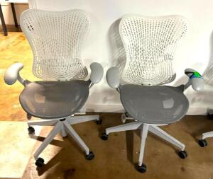 DESCRIPTION: (2) MESH SEAT OFFICE CHAIRS LOCATION: BOTTOM FLOOR QTY: 2