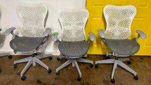 DESCRIPTION: (3) MESH SEAT OFFICE CHAIRS LOCATION: BOTTOM FLOOR QTY: 3